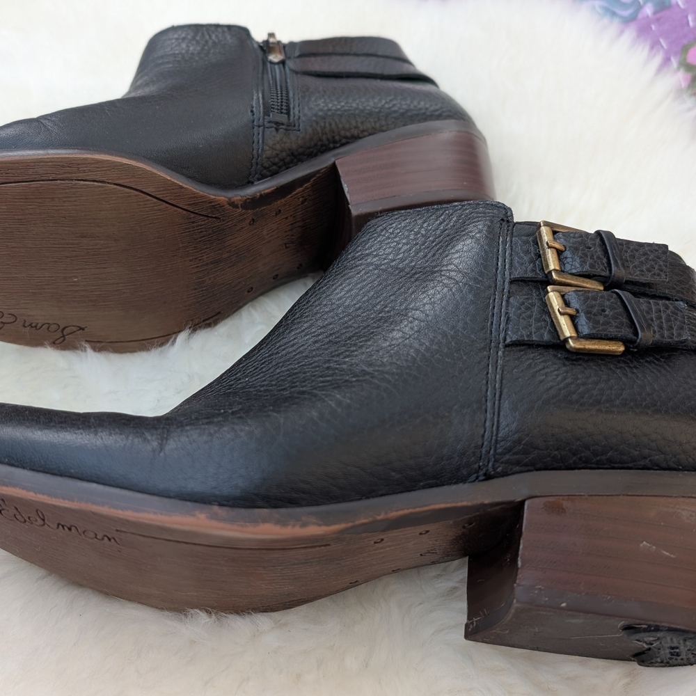Sam Edelman Black Leather Ankle Booties - Picture 5 of 6